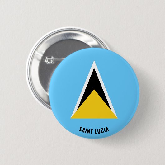 Saint Lucia Vlag Charmante Patriottische Button (Voorkant /achterkant)