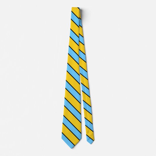 Saint Lucia Vlag Elegant Patriottische Stropdas (Voorkant)