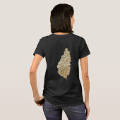 Saint Lucia Vlag en Kaart dk T-shirt (Achterkant volledig)