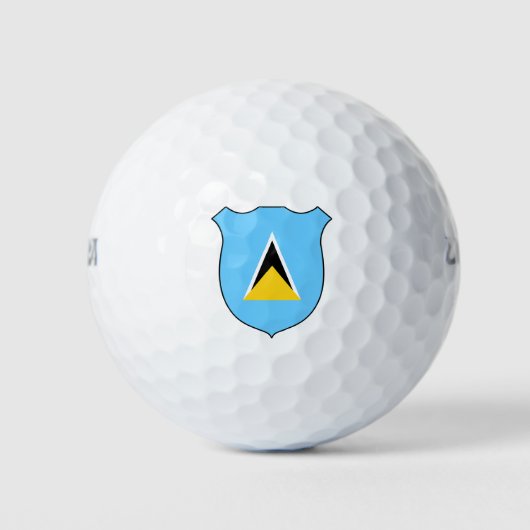 Saint Lucia vlag Grand Patriotic Golfballen (Voorkant)