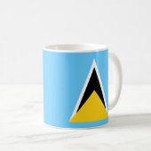 Saint Lucia Vlag Keramische Mok (Voorkant rechts)