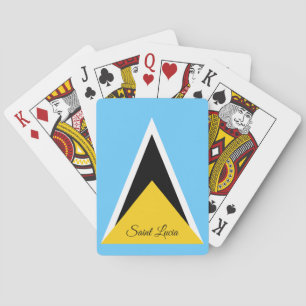 Saint Lucia Vlag Spelletjes, Saint Lucia Speelkaar Pokerkaarten