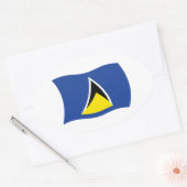 Saint Lucia Vlag Sticker (Envelop)