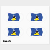 Saint Lucia Vlag Sticker (Vel)