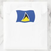 Saint Lucia Vlag Sticker (Tas)