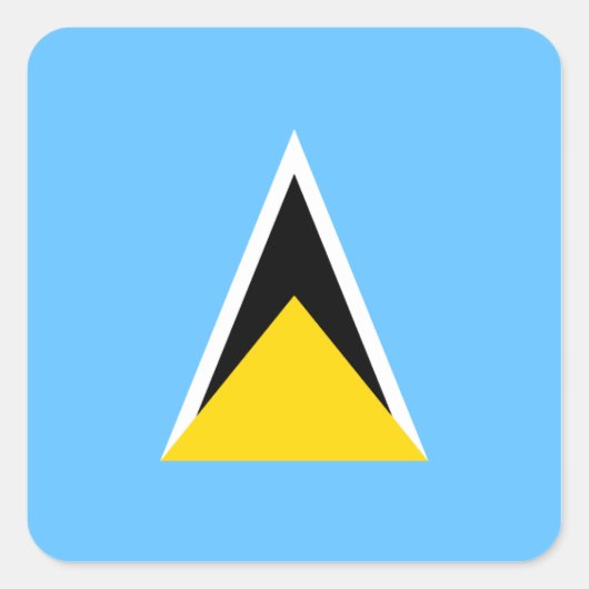 Saint Lucia Vlag Sticker (Voorkant)