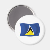Saint Lucia Vlagmagneet Magneet (Voorkant / Achterkant)