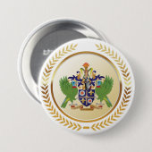 Saint Lucia wapenschild Ronde Button 7,6 Cm (Voorkant /achterkant)