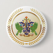 Saint Lucia wapenschild Ronde Button 7,6 Cm (Voorkant)