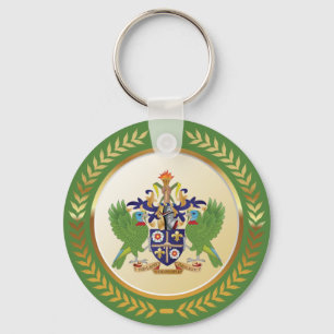 Saint Lucia wapenschild Sleutelhanger