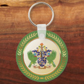 Saint Lucia wapenschild Sleutelhanger (Voorkant)