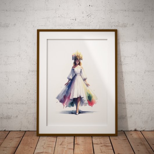 Saint Lucia Waterverf Poster