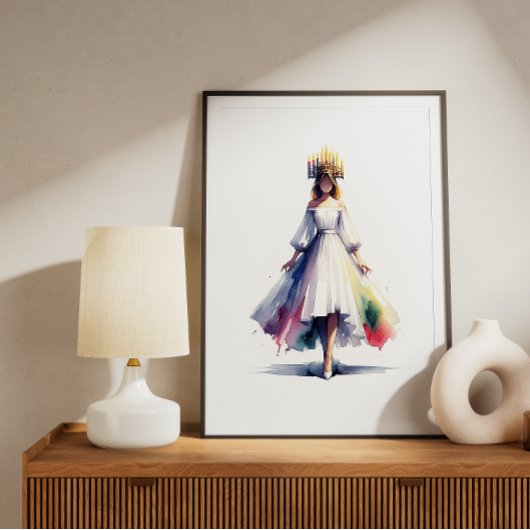 Saint Lucia Waterverf Poster