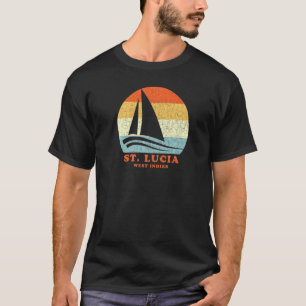Saint Lucia West Indies  Sailboat Sailing Vaca T-shirt