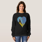 Saint Lucian Aruban Flag Heart Trui (Voorkant volledig)