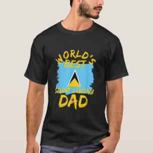 Saint Lucian Dad's beste vader van St Lucia T-shirt