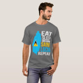 Saint Lucian Roots Lucian Pride Design for St girl T-shirt (Voorkant volledig)