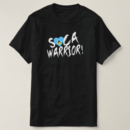 Saint Lucian Soca Warrior Saint Lucia Vlag Carnava T-shirt (Design voorkant)