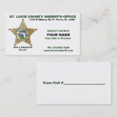 Saint Lucie County Sheriff Visitekaartje (Voorkant / Achterkant)