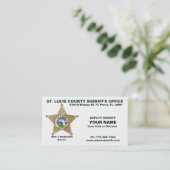 Saint Lucie County Sheriff Visitekaartje (Staand voorkant)
