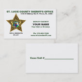 Saint Lucie County Sheriff Visitekaartje (Voorkant / Achterkant)
