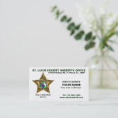 Saint Lucie County Sheriff Visitekaartje (Staand voorkant)