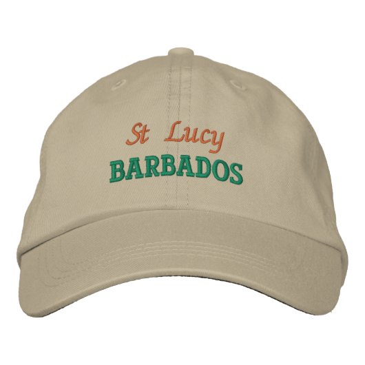Saint Lucy, Barbados, geborduurd Pet (Voorkant)