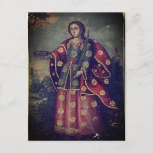 Saint Lucy beroemd gemaakt door Cusco School Briefkaart