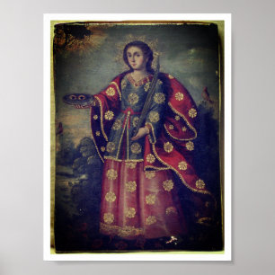 Saint Lucy beroemd gemaakt door Cusco School Poster