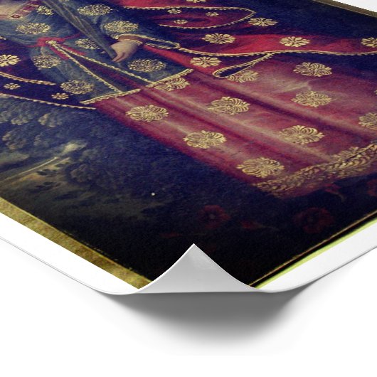 Saint Lucy beroemd gemaakt door Cusco School Poster (Hoek)