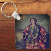 Saint Lucy beroemd gemaakt door Cusco School Sleutelhanger (Voorkant)