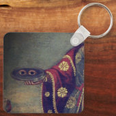 Saint Lucy beroemd gemaakt door Cusco School Sleutelhanger (Achterkant)