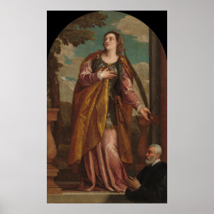 Saint Lucy en een Donor - Veronese Fine Art Poster