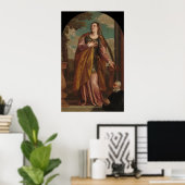 Saint Lucy en een Donor - Veronese Fine Art Poster (Thuiskantoor)
