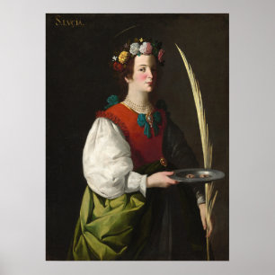 Saint Lucy - Francisco de Zurbarán Fine Art Poster