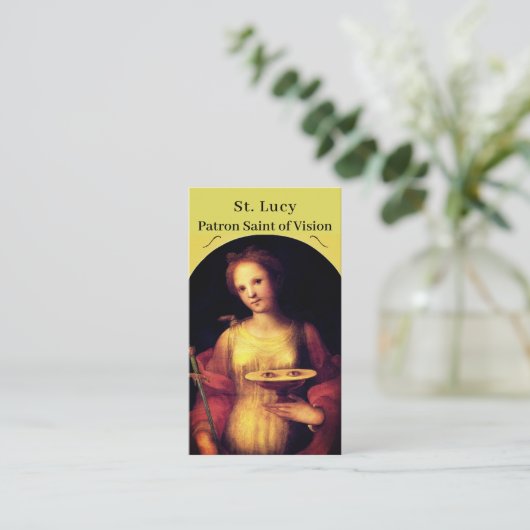 Saint Lucy  Gebed Kaart Contactkaartje (Staand voorkant)