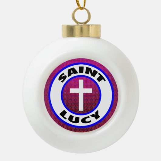Saint Lucy Keramische Bal Ornament (Voorkant)