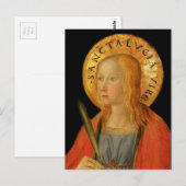 Saint Lucy Lucia c1470 Briefkaart (Voorkant / Achterkant)