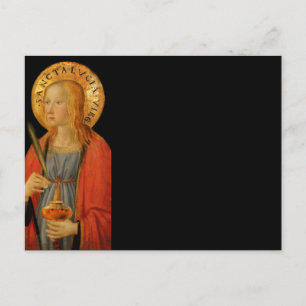 Saint Lucy Lucia c1470 Briefkaart