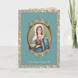 Saint Lucy|Lucia Religieuze Vintage Patron Eyes Kaart