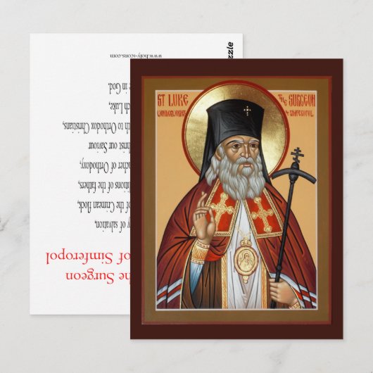 Saint Luke, de chirurgische gebedskaart Briefkaart (Voorkant / Achterkant)