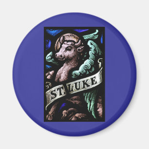 Saint Luke, de Evangelist Glas in lood Art Magneet