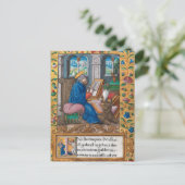 Saint Luke Evangelist Bijbel Middeleeuws Manuscrip Briefkaart (Staand voorkant)