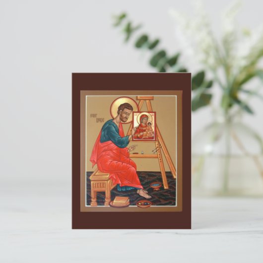 Saint Luke, Evangelist Prayer Card Briefkaart (Staand voorkant)
