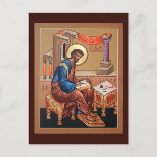 Saint Luke, Evangelist Prayer Card Briefkaart (Voorkant)