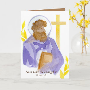 Saint Luke Feast Day 18-Katholieke Oktober Kaart