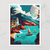 Saint Maarten Caribbean reisillustratie Briefkaart (Voorkant)