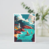 Saint Maarten Caribbean reisillustratie Briefkaart (Staand voorkant)