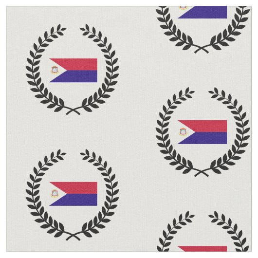 Saint Maarten Flag Stof (Close Up)