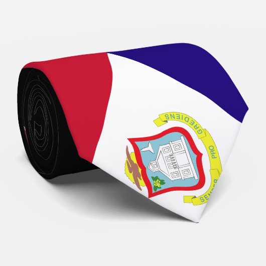 Saint Maarten Flag Stropdas (Opgerold)